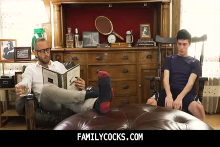 Curious virgin teen son fucked first time by furry dad-FAMILYCOCKS.COM